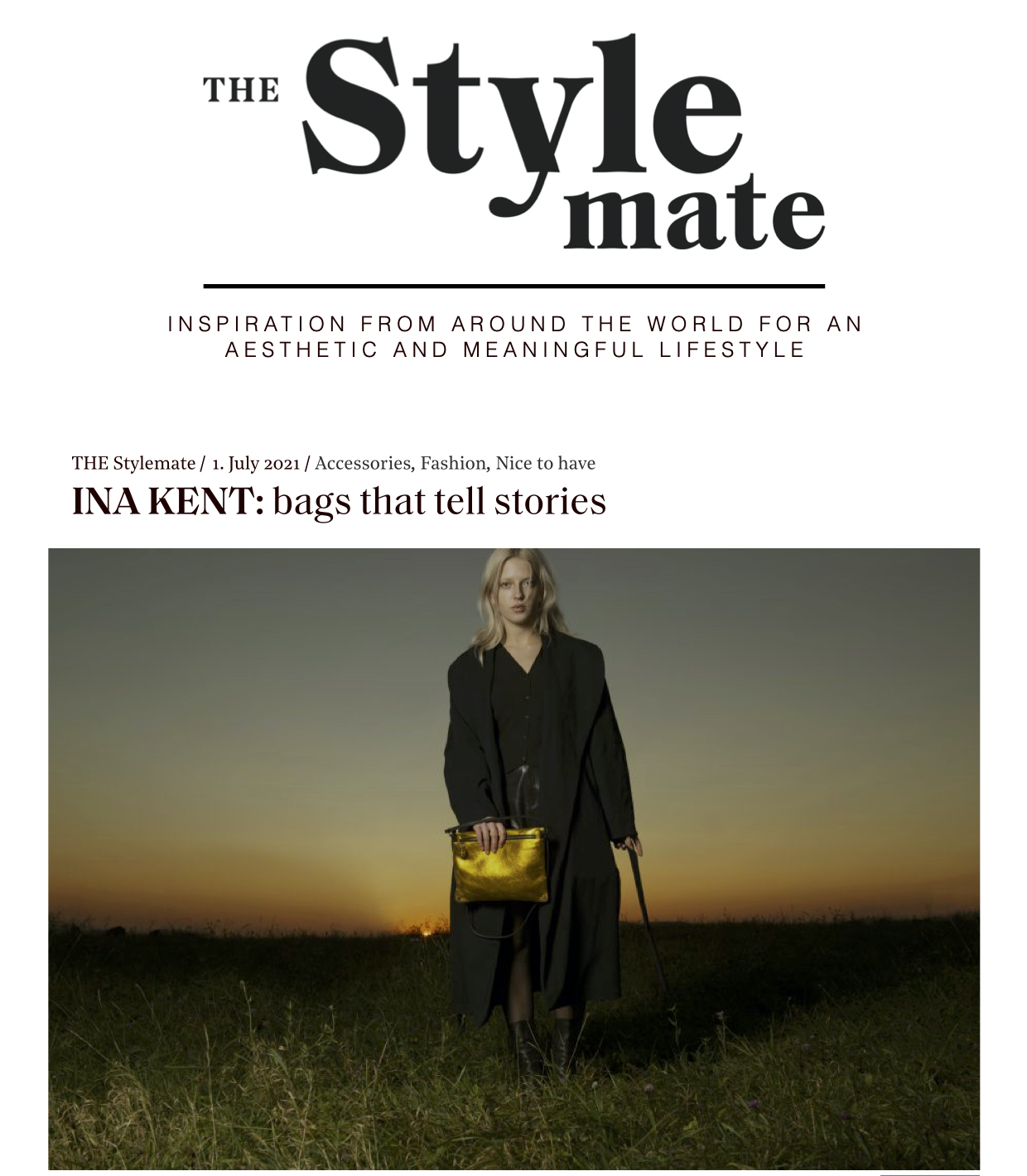 Magazin The Stylemate Ina Kent Seite