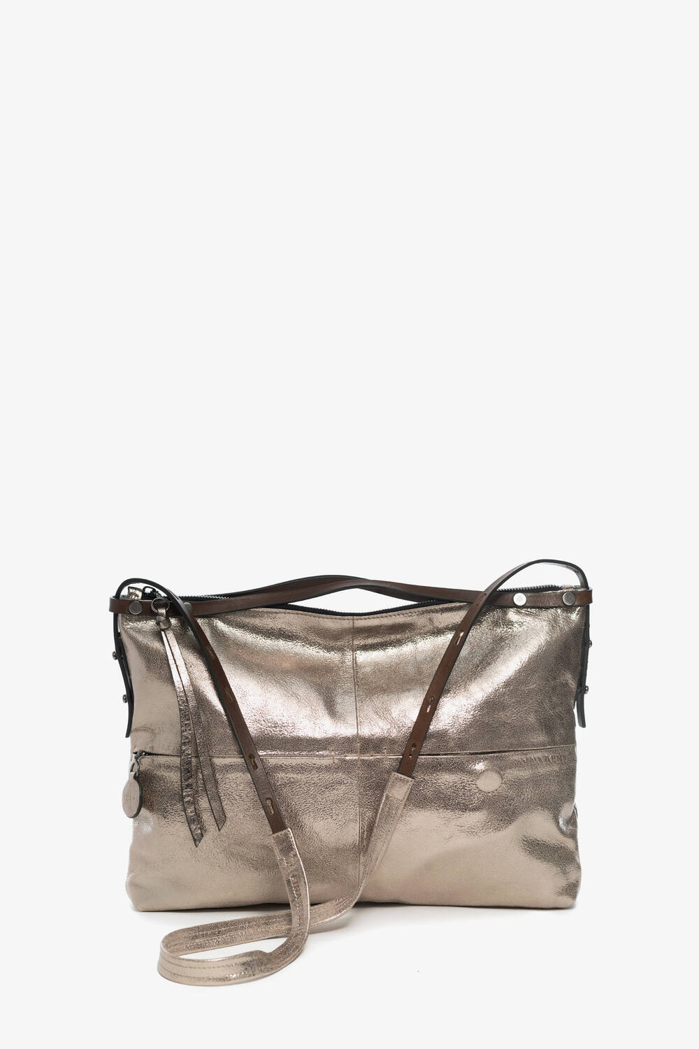 INA KENT-Tasche ROVE ed.3 in gold, platinum Metallic-Leder