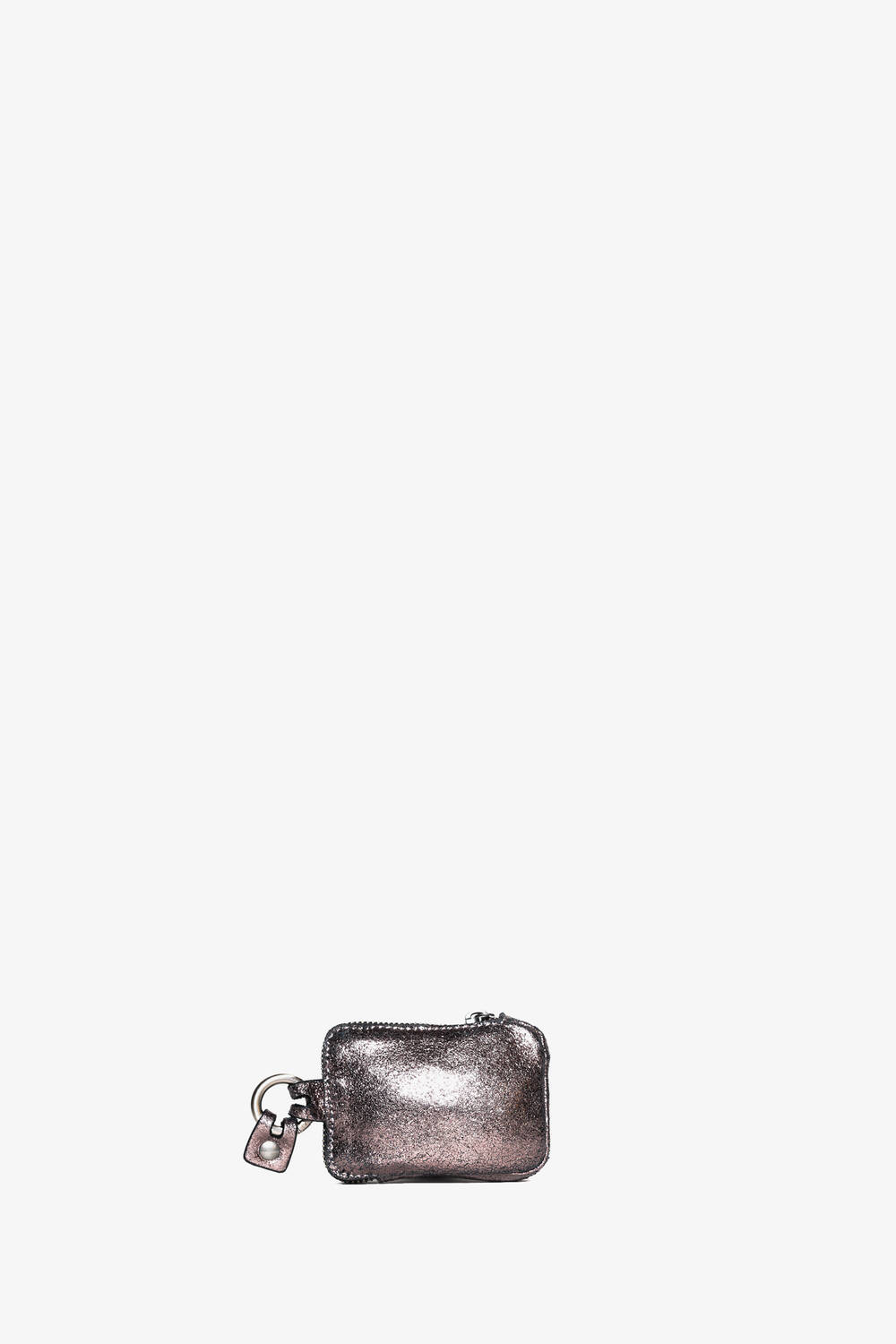 Mini wallet X.LOMI ed.2 by INA KENT with shimmering leather surface and snap hook from the back