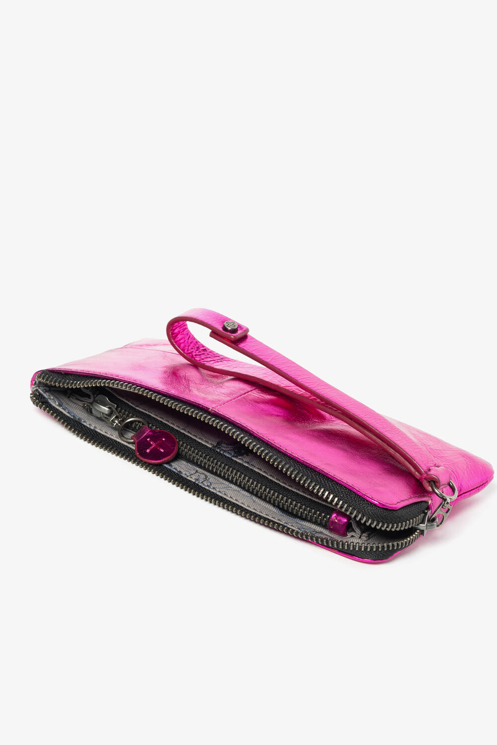 Pinke Geldbörse in Metall Optik namens ILIA ed.1 von Innen