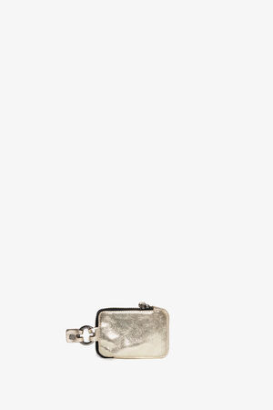 X.LOMI ed.2 crackled rock crystal Mini Tasche Micro Bag metallic silver
