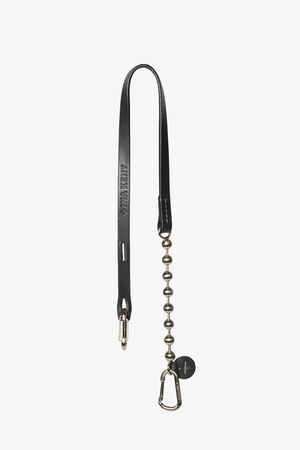Schlüsselkette und Riemen mit Kettendetails – BALLCHAIN SLING ed.1 in vacchetta black