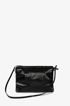 Crossbody Bag INA KENT MOONLIT ed.1 S16 eco buffalo black aus Glattleder in schwarz Rückseite