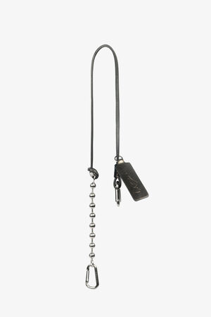 INA KENT Schlüsselkette BALL'N'CHAIN ed.2 S16 Limited Edition mit Details aus dunklem Metallic-Leder