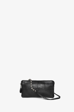 INA KENT IVIET bag with chain detail on the strap, against a white background. 