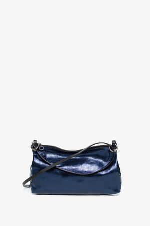 INA KENT bag Ornament ed.2 in blue metallic leather