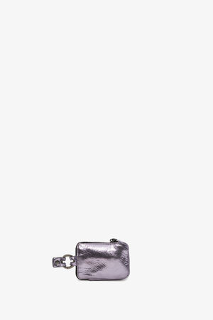 Mini wallet in lilac colored leather called X.LOMI ed.2 from the back