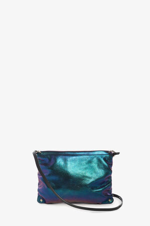 grün blau schimmernde metallic Tasche namens Moonlit ed.1 von Hinten