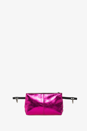 Mini Tasche in metallic pink von Vorne