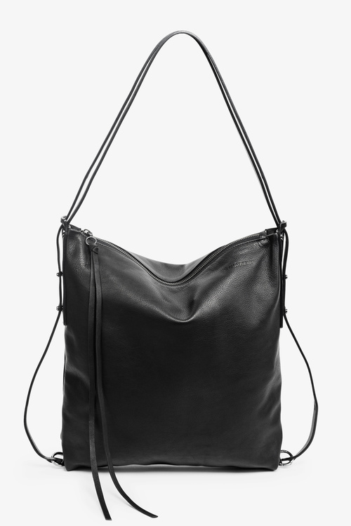 INA KENT black, spacious tote bag made of soft leather AMPLE ed.1 black