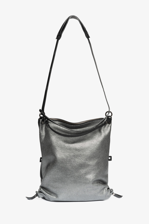 INA KENT raffled Tote Bag AD LIB ed.1 made from vegetable-tanned honeycomb-leather in black