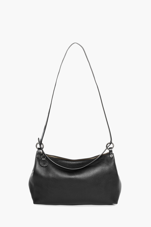INA KENT shoulder bag made of soft, black leather – ORNAMENT ed.2. black