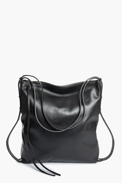 INA KENT black, spacious tote bag made of soft leather AMPLE ed.1 black