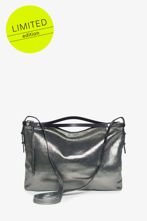 INA KENT bags ROVE limited edition crackled slate metallic grau