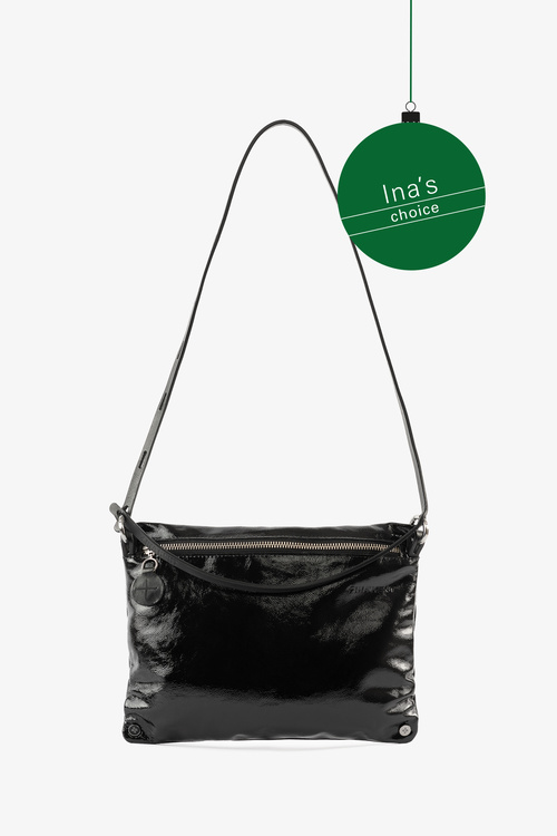 Crossbody Bag MOONLIT ed.1 aus Lackleder in schwarz Inas Choice