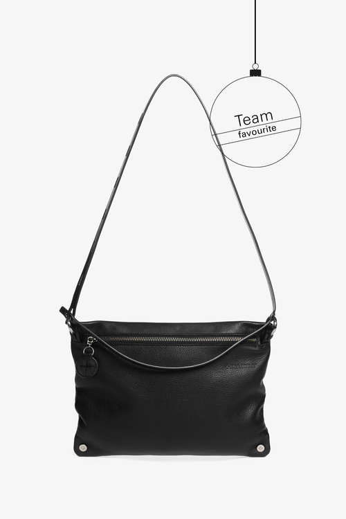 Crossbody Bag MOONLIT ed.1 aus Glattleder in schwarz Team-Choice