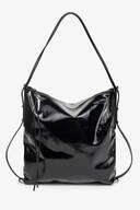 INA KENT Tote Bag große Schultertasche aus Lackleder AMPLE ed.1 patent black