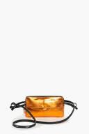 INA KENT crossbody Bag orange metallic X.ONI ed.2 crackled marigold