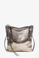 INA KENT-Tasche AMPLE ed.1 in gold, platinum Metallic-Leder