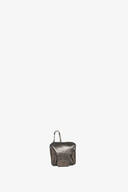 A small metallic INA KENT pouch with a front flap and a clasp attachment is centered against a plain white background.